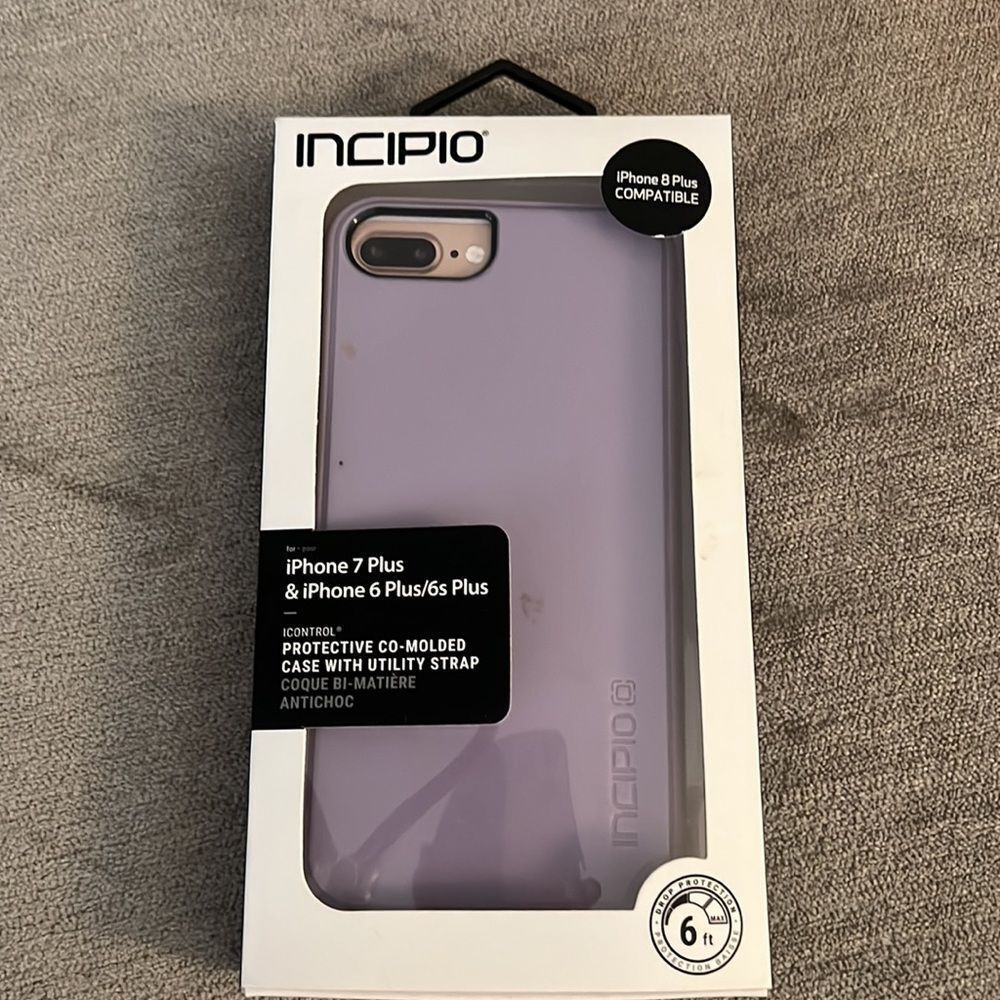 Incipio purple lavender iPhone 6 and 7 6S plus protective case w/ Utility strap - Picture 9 of 10